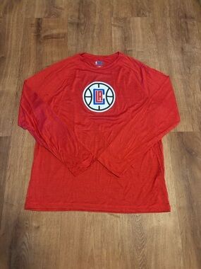 NBA Red Long Sleeve Shirt LA Clippers Men’s Size Large
